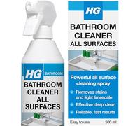 HG Bathroom Cleaner Spray - Universal All-Surface Cleaner & Limescale Remover for Sinks, Baths, Showers & Taps - 500ml