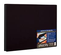 HG Concepts Art Photo Storage Box Eternity Archival Clamshell Box For Storing Artwork, Photos & Documents Deluxe Acid-Free Sturdy & Lined With Archival Paper - [Black - 16" x 20"]