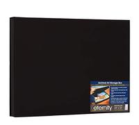 HG Concepts Art Photo Storage Box Eternity Archival Clamshell Box For Storing Artwork, Photos & Documents Deluxe Acid-Free Sturdy & Lined With Archival Paper - [Black - 24" x 32"]