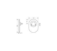 HG Conversion Set Axor Terrano Ball For M3 Shower Mixer Concealed Satinox