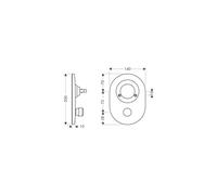 Hansgrohe Conversion set bath tub mixer flush-mounted 97332800