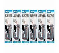 HG Drain and Hair Unblocker (200ml + 250ml) x 6, Fast-Acting Cleaner, Safe for Plastic Pipes in Sink, Shower & Bath Plugholes with Welari Thank You Card | (6 Pack)