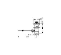Hansgrohe Plastic drain valve