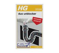 HG Duo Unblocker 1L - Extremely Powerful by Unique 2-component Technology - For Unblocking Persistent Blockages in Drains