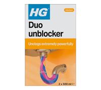 HG Duo Unblocker Clears Blocked Kitchen Bathroom Sinks Drains 2 x 500 m