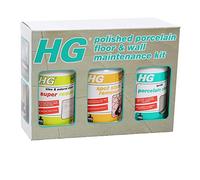 HG Floor & Wall Polished Porcelain Cleaner & Stain Spot Remover Kit - Oil Grease Fat