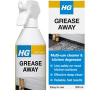 HG Grease Away - Kitchen Degreaser Spray for Fat, Oil, Hob, Cooker & Extractor Cleaning - 500ml
