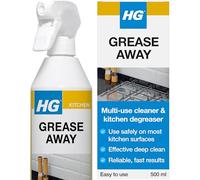 HG Grease Away Cleaner, Simple & Strong Kitchen Degreaser, Multi Use for Any Surface, - Removes Fat & Oil Easily - 500ml Spray (128050106)