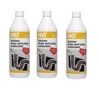 Hg Kitchen Drain And Plug Unblocker 1 Litre (Pack Of 3)