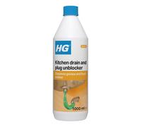 HG Kitchen Drain & Plug Unblocker, Natural, Heavy Duty, Kitchen Sink Unblocker & Cleaner for Pipes, Septic Tank Safe - 1 Litre