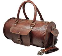 HG-LTHR 50 cm Leather Duffle Bag Travel Carry-On Waterproof Luggage Overnight Gym Weekender Bag
