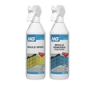 HG Mould Spray 500ml and Mould Remover Foam Spray, 500ml Each, Professional Strength, Ready to Use, 2 Bottles