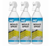 HG Mould Spray 500ml x 3 - Removes Black Mould, Mildew & Damp Stains from Walls, Tiles, Silicone, Grout & more - Ready-to-Use with Welari Thank You Card | (3 Pack)