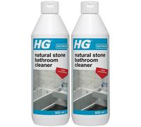 HG Natural Stone Bathroom Cleaner 500ml x2 | Safe on Marble, Travertine & Limestone | Non-abrasive, Easy Rinse | 223050106
