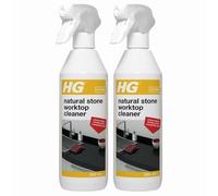HG Natural Stone Worktop Cleaner 500ml x 2, Daily Kitchen Countertop Cleanser - Safe on Granite, Marble, Quartz & More Work Surfaces with Welari Thank You Card | (2 Pack)