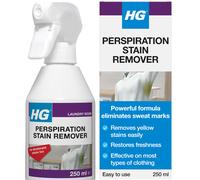 HG Perspiration Stain Remover Spray - Removes Yellow & White Sweat Marks and Odours from Clothes & Shirts - 250ml