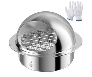 HG Power 6 Inch Air Vent Covers for Walls Outside 150mm Stainless Steel Extractor Fan Vent Cover, Built-in Screen Mesh, for Tumble Dryer Vent Cover
