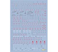 HG RG MG PG RE HiRM Robot MS Detail Up Water Transfer Caution Decals (Set of 2) for MGEX 1/100 RX-0 Unicorn Gundam