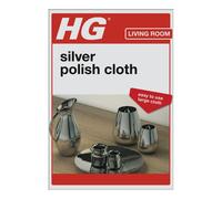 HG Silver Polish Cloth, Specialist Jewellery & Ornament Care Metal Polishing Cloth, Premium Quality Special Impregnated Cleaning Fabric, Gently Cleans & Restores Surface Shine - 30 x 30cm