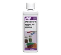 HG Stain Away 6, Removes Ballpoint Pen Ink, Stubborn Food & Colouring Marks, Beer & Alcohol Stains from Clothes & Fabric Accessories, Textile Safe - 50ml (425005106)