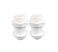 Hg Techno Services Quick Connect Bulkhead Connector, 3/8 Inch RO Water System Tube Fitting, White Plastic, Pack of 2