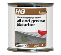 HG Tile and Natural Stone Oil and Grease Absorber 42, Removes Oily & Greasy Stains, for Stone & Porous Stone-like Surfaces, Indoors or Outdoors, Safe & Effective for All Floors - 250ml (470030106)