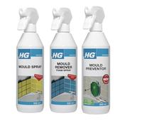 HG Treat and Prevent Bundle - HG Mould Spray, Mould Remover Foam Spray and Mould Preventor, 500ml Each, 3 Items