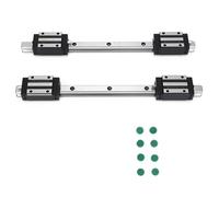 HG15 Guide Rail Liner, 2Pcs Linear Motion Guide Rail with 4Pcs Slide Block, DB Back - to - Back Configuration, Strong Interchangeability for CNC Machines and Industri (HG15-300MM)