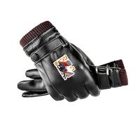 HGADXVBE Chains-aw Man Motorbike Gloves For Men, Winter Warm Black Soft Gloves, Suitable for cycling and motorcycles, Knuckle(Black 4)