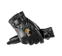 HGADXVBE Waterproof Motorcycle Gloves Florida International University, Winter Warm Black Soft Gloves, Touring Motorbike Riding, Knuckle(Black1)