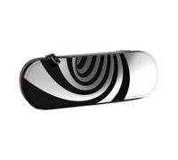 Hgbbdyyjj Abstract Circle Swirl Personalised Printed Multi-Functional Waterproof Pen Pouch Cosmetic Bag with Flap Design