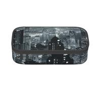 Hgbbdyyjj Aerial Night of View Hong Kong Personalised Printed Large Capacity Compartment Multifunctional Stationery Pencil Case