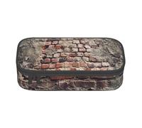 Hgbbdyyjj Ancient Worn Brick Wall Personalised Printed Large Capacity Compartment Multifunctional Stationery Pencil Case
