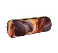 Hgbbdyyjj Antelope Canyon Personalised Printed Multi-Functional Large Capacity Round Leather Stationery Storage Bag