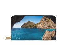 Hgbbdyyjj Arch In Mallorca Spain Premium Long Wallet For Men And Women - Zip Wallet In Pu Leather With 12 Card Slots And Coin Pocket