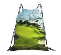 Hgbbdyyjj Beach Golf Course Drawstring Gym Backpack - Water-Resistant Lightweight Sack For Sports & Travel