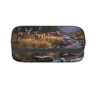 Hgbbdyyjj Beauty Deer Personalised Printed Large Capacity Compartment Multifunctional Stationery Pencil Case