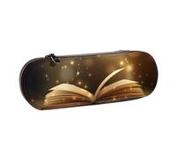 Hgbbdyyjj Book Under The Light Personalised Printed Multi-Functional Waterproof Pen Pouch Cosmetic Bag with Flap Design