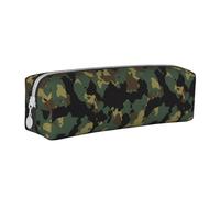 Hgbbdyyjj Camouflage Pattern Crossgrain PVC Leather Pencil Case - Printed Zipper Organizer for Pens & Small Items
