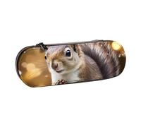 Hgbbdyyjj Christmas Squirrel Personalised Printed Multi-Functional Waterproof Pen Pouch Cosmetic Bag with Flap Design