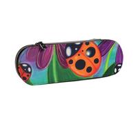 Hgbbdyyjj Colorful Ladybird Personalised Printed Multi-Functional Waterproof Pen Pouch Cosmetic Bag with Flap Design