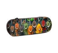 Hgbbdyyjj Condiments Spices Personalised Printed Multi-Functional Waterproof Pen Pouch Cosmetic Bag with Flap Design