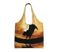 Hgbbdyyjj Cool Bull Riding Personalised Multi Scene Fashion Casual With Zipper Shopping Bag Tote Beach Bag Commuter Bags