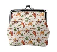 Hgbbdyyjj Cowboy Ride Horse Personalised Unisex Printed Coin Purse - Premium Microfibre Leather Wallet With Snap Closure