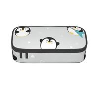 Hgbbdyyjj Cute Penguin Personalised Printed Large Capacity Compartment Multifunctional Stationery Pencil Case