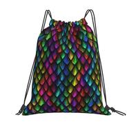 Hgbbdyyjj Dragon Scale Drawstring Gym Backpack - Water-Resistant Lightweight Sack For Sports & Travel