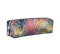 Hgbbdyyjj Dream Colorful Crossgrain PVC Leather Pencil Case - Printed Zipper Organizer for Pens & Small Items