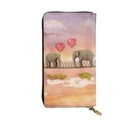 Hgbbdyyjj Elephant On A Bridge Premium Long Wallet For Women - Pu Leather Zip Around Purse With 12 Card Slots & Coin Pocket