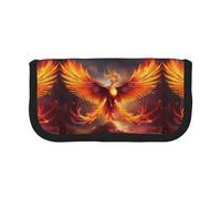 Hgbbdyyjj Fantasy Phoenix Extra Large Canvas Pencil Case - Dual Zipper Makeup & Stationery Organizer Bag