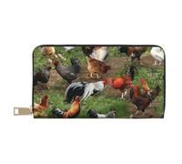 Hgbbdyyjj Farm Animal Premium Long Wallet for Men and Women - Zip Wallet in Pu Leather with 12 Card Slots and Coin Pocket